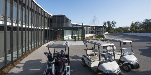 Entrance with 3 Golf Buggies - Hotel La Vida  - PGA Catalunya Resort - Girona - Spain