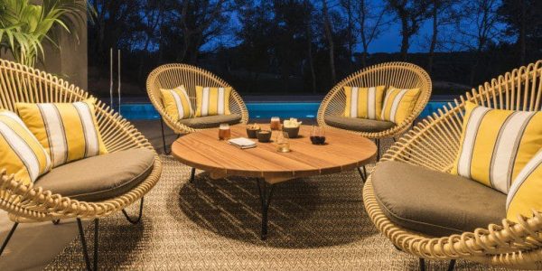 Night Shot of Lounge by Pool Hotel La Vida PGA Catalunya